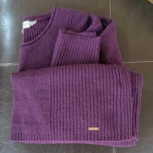 Calvin Klein Women's Deep Purple Crew Neck Sweater